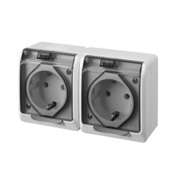 BASE ENCHUFE ELEC 16AMP250V SCH.DOB EST. - Imagen 1