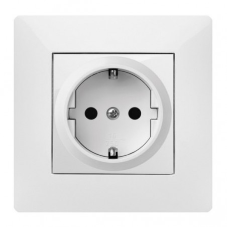 BASE ENCHUFE ELEC 16A-250V SCHUKO TT EMP - Imagen 1