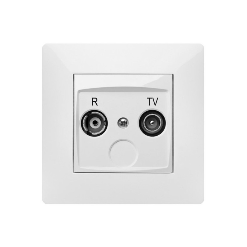 BASE ANTENA 2 TOMAS EMPOTRAR ABS BL HABI - Imagen 1
