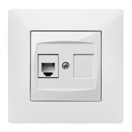 BASE TELEFONO EMPOTRAR ABS BL HABITAT 15 - Imagen 1