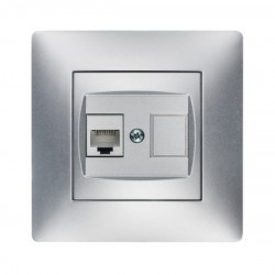 BASE TELEFONO EMPOTRAR ABS ALUM HABITAT - Imagen 1
