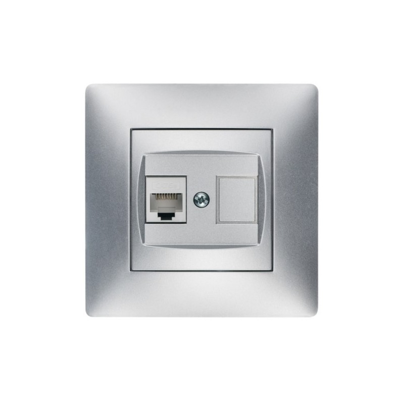 BASE TELEFONO EMPOTRAR ABS ALUM HABITAT - Imagen 1