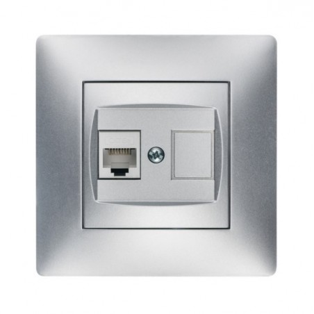 BASE TELEFONO EMPOTRAR ABS ALUM HABITAT - Imagen 1