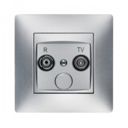 BASE ANTENA 2 TOMAS EMPOTRAR ABS ALUM HA - Imagen 1