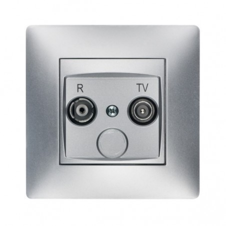BASE ANTENA 2 TOMAS EMPOTRAR ABS ALUM HA - Imagen 1