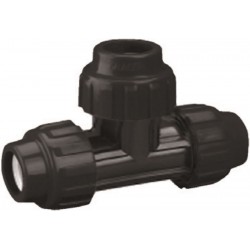 CONECTOR FONTAN EN T 40MM IGUAL FIT PP N - Imagen 1