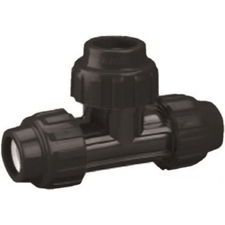 CONECTOR FONTAN EN T 40MM IGUAL FIT PP N - Imagen 1