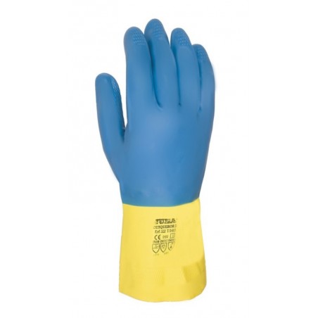 GUANTE  QUIMICO S7 NAT. FLOC. 322 LATEX/ - Imagen 1