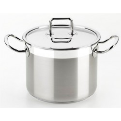 CACEROLA ALTA 24CM C/TAPA IND INOX PROF. - Imagen 1