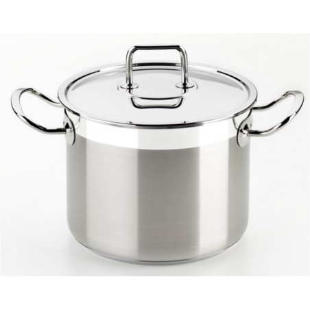 CACEROLA ALTA 24CM C/TAPA IND INOX PROF. - Imagen 1