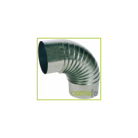 CODO TUBO ESTUFA 90º 100 MM RIZADO AC GA - Imagen 1