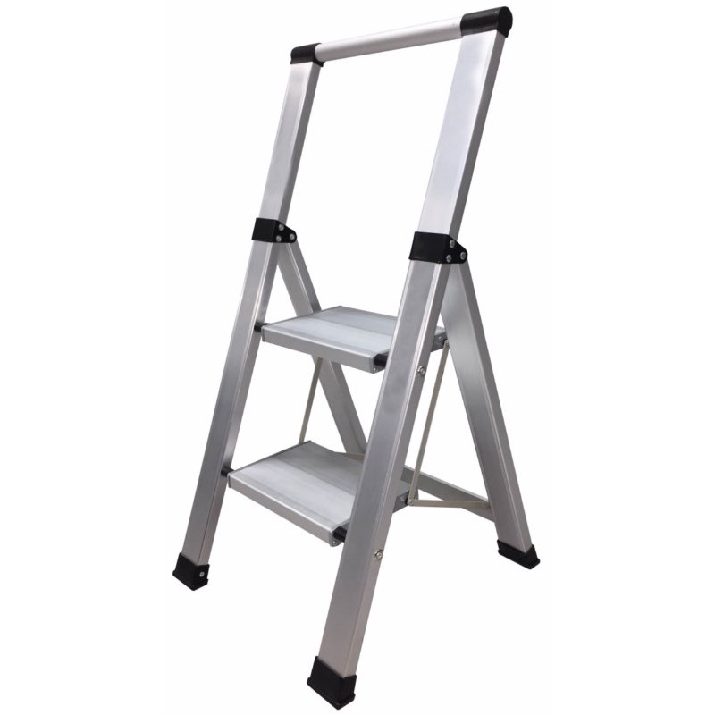 Escalera dom tijera 2 peldaños alumino HOMELUX