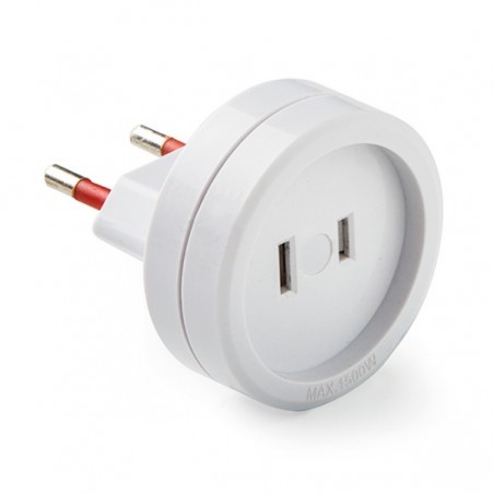 ADAPTADOR VIAJE 6A-250V EUROPA-USA POLIC BL FAMAT - Imagen 1