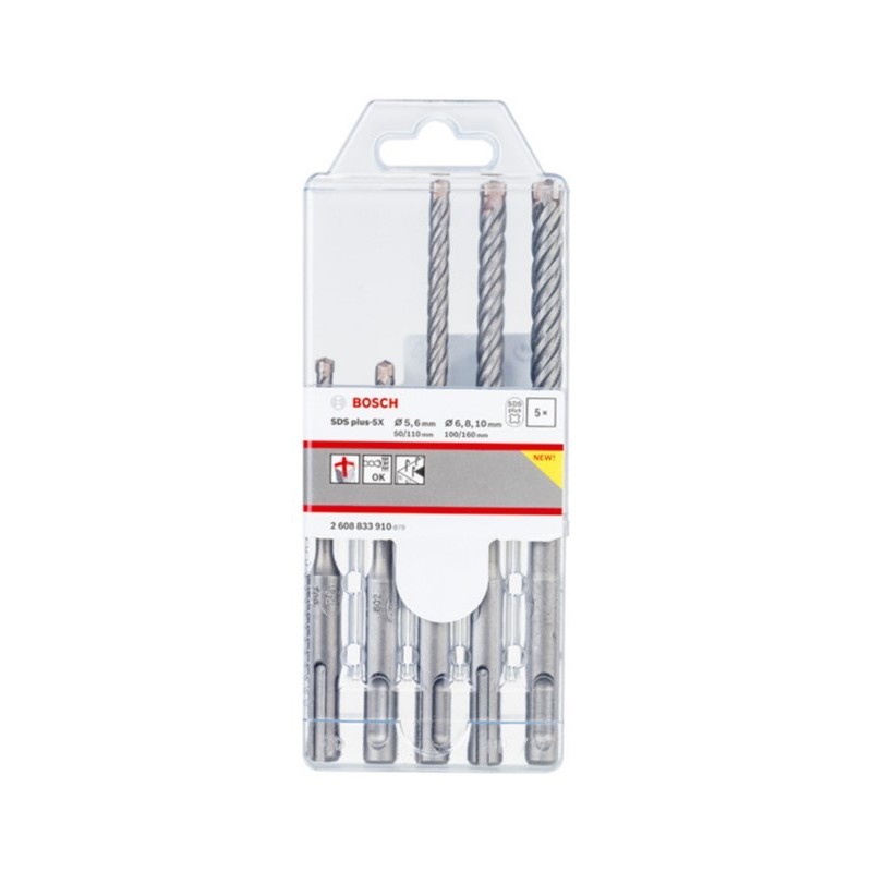 BROCA HORM. SDS PLUS 5-6-6-8-10MM 5X BOSCH 5 PZ - Imagen 1