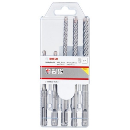 BROCA HORM. SDS PLUS 5-6-6-8-10MM 5X BOSCH 5 PZ - Imagen 1