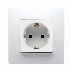 BASE ENCHUFE ELEC EMP SCHUKO TT MONOBLOC ABS BL NILOE XXX2 L - Imagen 1