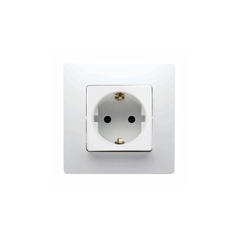 BASE ENCHUFE ELEC EMP SCHUKO TT MONOBLOC ABS BL NILOE XXX2 L - Imagen 1