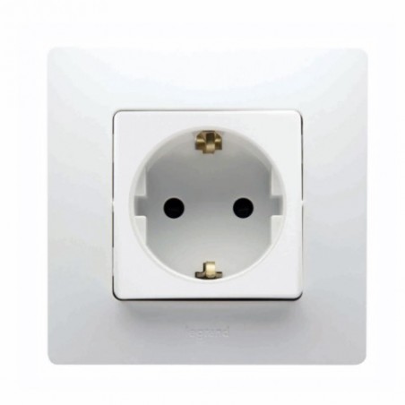BASE ENCHUFE ELEC EMP SCHUKO TT MONOBLOC ABS BL NILOE XXX2 L - Imagen 1