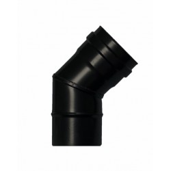 CODO ESTUFA PELLET 45º Ø80MM A/ESM/VITR. NE EXOJO - Imagen 1
