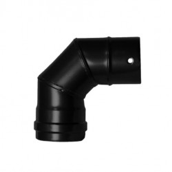 CODO ESTUFA PELLET 90º Ø80MM A/ESM/VITR. NE EXOJO - Imagen 1