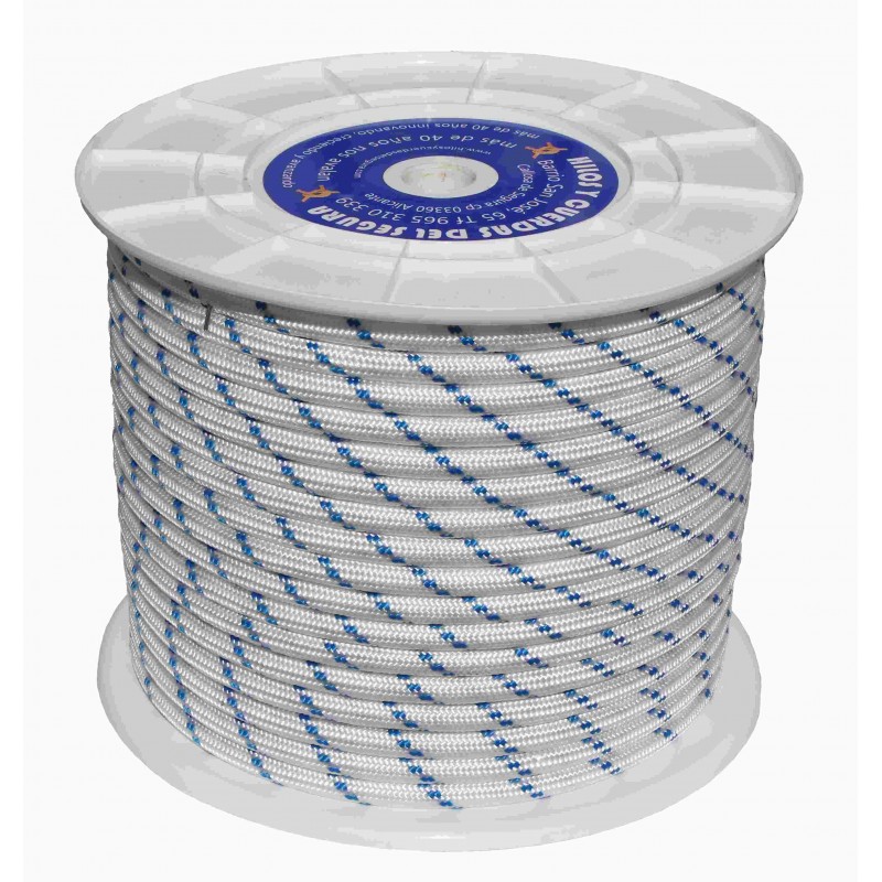 CUERDA DRIZA 12 MM BLANCO/AZUL NYLON - Imagen 1