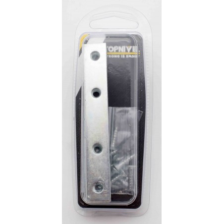 PLACA RECTA UNION 100MM ZINCADA 4PZ - Imagen 1