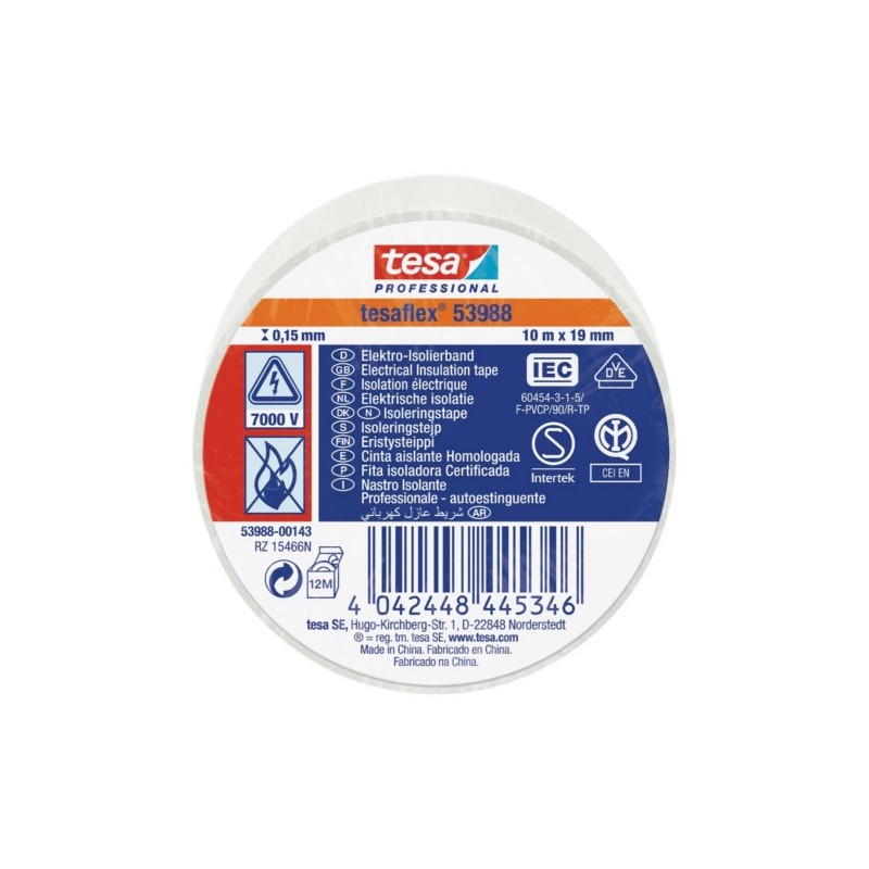 CINTA AISL. 10MT X 19MM TESATAPE PVC BL - Imagen 1