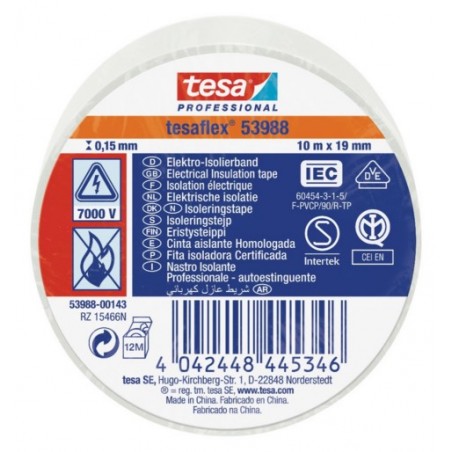 CINTA AISL. 10MT X 19MM TESATAPE PVC BL - Imagen 1