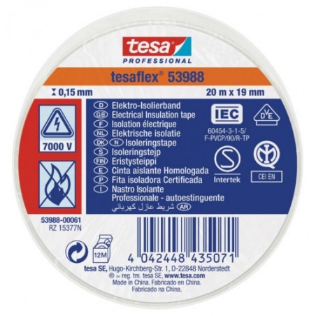 CINTA AISL. 20MT X 19MM TESATAPE PVC BL - Imagen 1