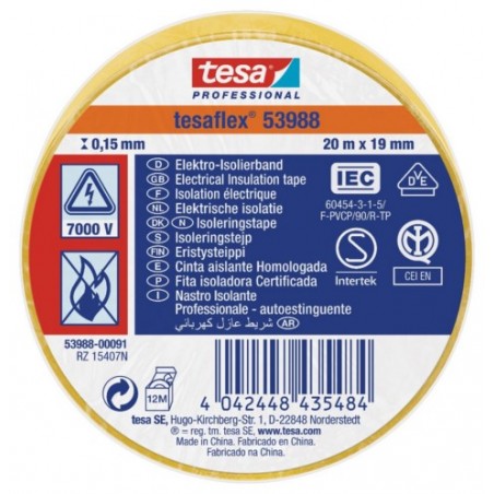 CINTA AISL. 20MT X 19MM TESATAPE PVC AMA - Imagen 1
