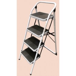 ESCALERA DOM TIJERA 0,955MT 4 PELDAÑOS ANCH ACERO BL HOMELUX - Imagen 1