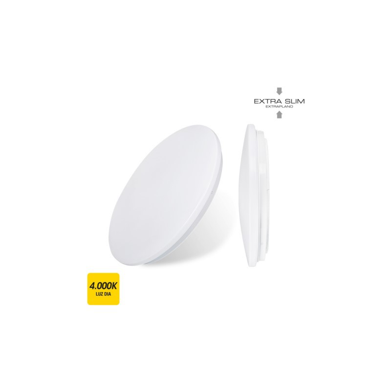 PLAFON CIRC 24W 1680LM 4000K 38X6,6CM PL BL SUP. LED EXTRAPL - Imagen 1