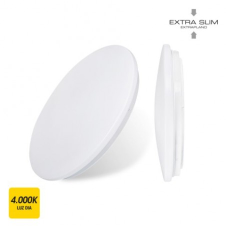 PLAFON CIRC 24W 1680LM 4000K 38X6,6CM PL BL SUP. LED EXTRAPL - Imagen 1