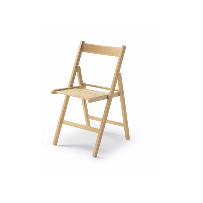 SILLA 42,5X47,5X79CM PLEG VIVAHOGAR MAD NAT HAYA VH122846 - Imagen 1