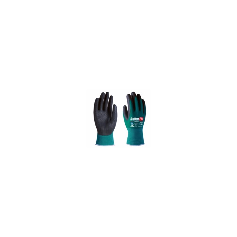 GUANTE MECANICO S07 3L NYLON/LATEX VE/NE BL-015 SUPRA TEX T- - Imagen 1