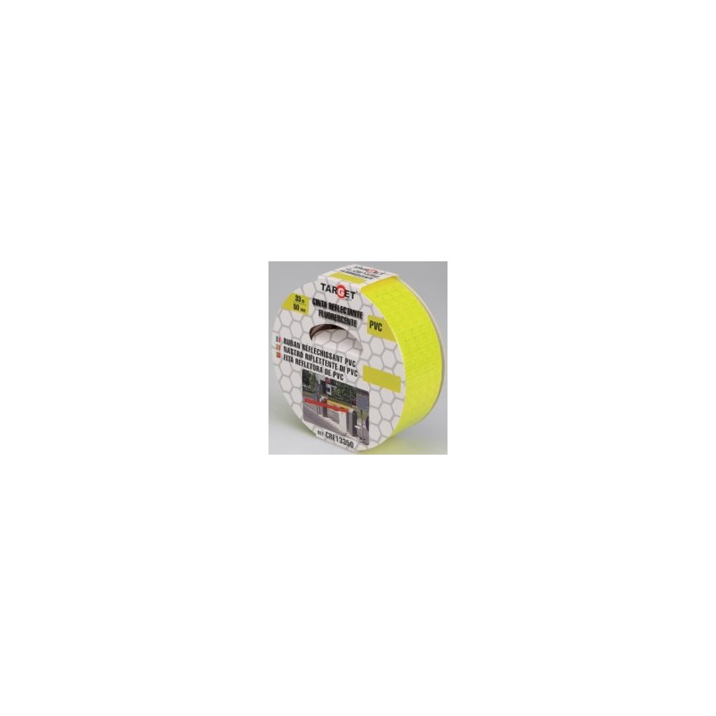 CINTA ADH 50MMX33MT SEÑALIZACION TARGET PVC VER REFLECTANTE - Imagen 1