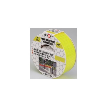 CINTA ADH 50MMX33MT SEÑALIZACION TARGET PVC VER REFLECTANTE - Imagen 1