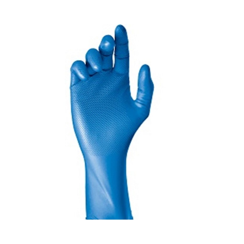 GUANTE DESECHABLE L09 ESCAMADO GRIPAZZ NITR. AZ 580 BL/9 - Imagen 1