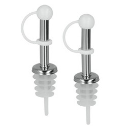 TAPON BOTELLA CON VERTEDOR 1X2X7 ACERO PLA METALTEX 2 PZ - Imagen 1