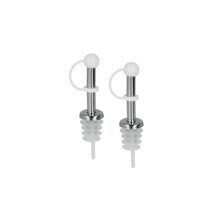 TAPON BOTELLA CON VERTEDOR 1X2X7 ACERO PLA METALTEX 2 PZ - Imagen 1