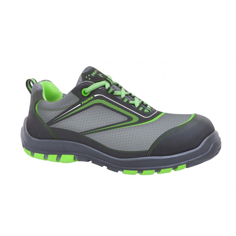 Zapato seguridad 39 nivel S3 punta plástico gris verde nairobi PANTER