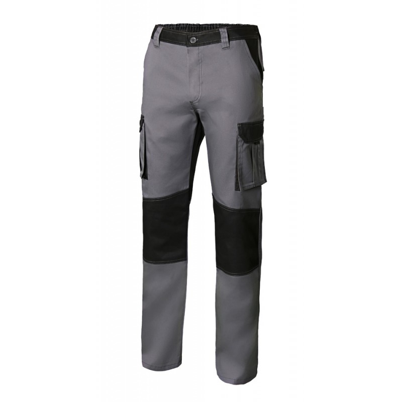 PANTALON TRABAJO T54 CON REFUERZO  65% POLI 35% ALG GR/NEG 1 - Imagen 1