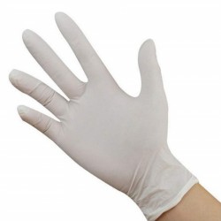 GUANTE DESECHABLE M08 SIN EMPOLVAR NITRILO BLANCO 100 PZ
