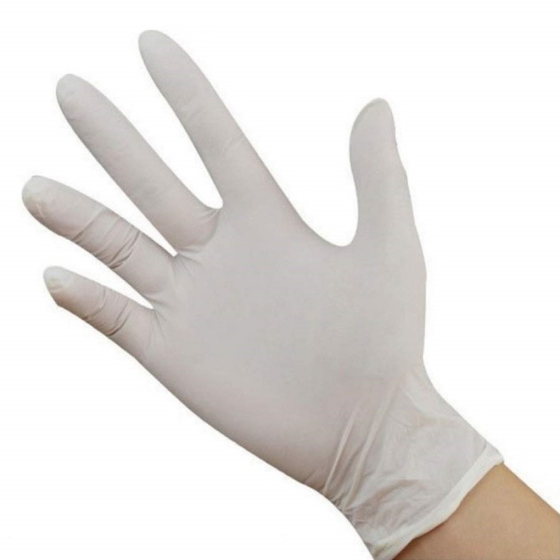 GUANTE DESECHABLE M08 SIN EMPOLVAR NITRILO BLANCO 100 PZ