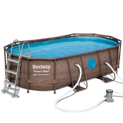 PISCINA PVC OV 549X274X122CM CART POWER STEEL VISTA BESTWAY