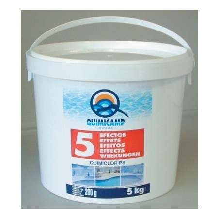 Cloro piscina 5 acciones tableta 200g 5kg QUIMICAMP