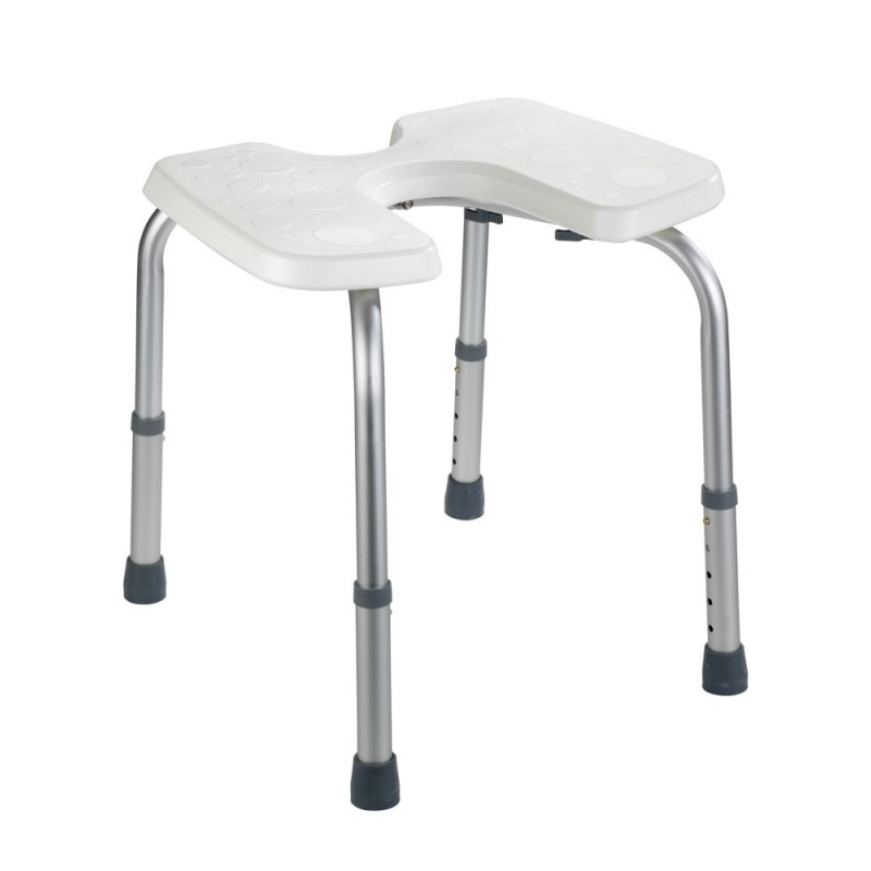 TABURETE BAÑO HASTA 120KG WENKO ALU/PLAST BL SECURA HIGIENIC