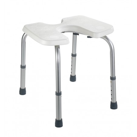 TABURETE BAÑO HASTA 120KG WENKO ALU/PLAST BL SECURA HIGIENIC