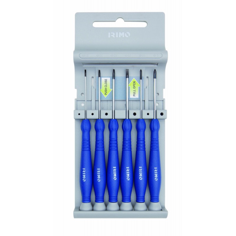 DESTORNILLADOR PRECISION AC AZUL NIQUELADO IRIMO 6 PZ - Imagen 1