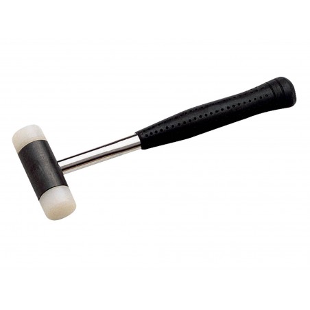MARTILLO MECANICO CABEZA NYLON 44MM MANGO METALICO AC CR/NEG - Imagen 1